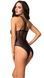 Bodystocking with large and fine mesh - Obsessive B118 teddy S/M/L, black, with access SO7206 - photos (2