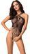 Bodystocking with large and fine mesh - Obsessive B118 teddy S/M/L, black, with access SO7206 - photos (1