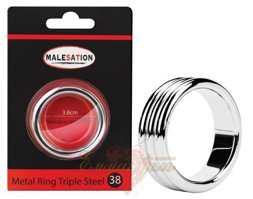 Erection ring - MALESATION Metal Ring Triple Steel 614000031547 &mdash; photos
