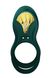 Smarterection ring - Zalo BAYEK Turquoise Green, double with insertion part, remote control