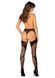 Obsessive Tights S336 Black Open Crotch Tights with Mesh and Wavy Pattern SO9786 - photos (5