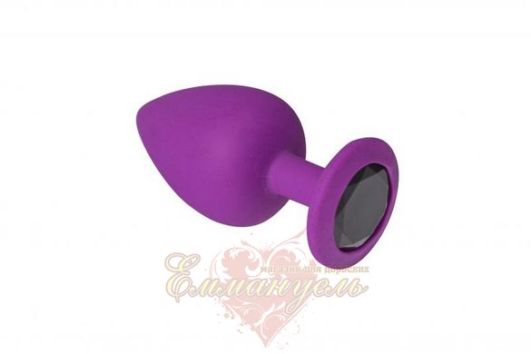 Butt plug - Purple Silicone Black Diamond, S