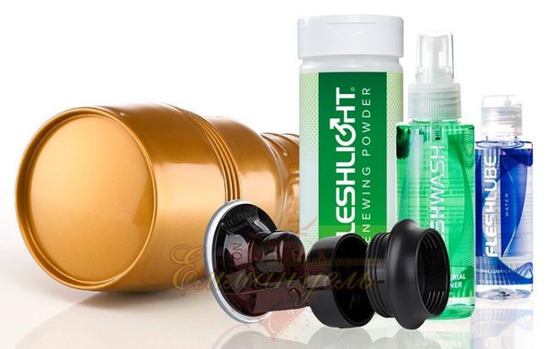 Vagina Masturbator Set - Fleshlight STU Value Pack: Suction Cup, Grease, Cleaning and Restoring