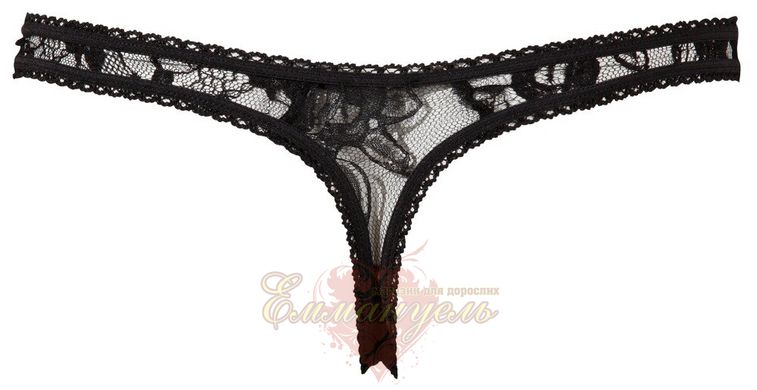 Women's Thong - 2320002 Lace G-string Black, XL