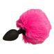 Butt plug with pompom Bunny Silicone, PINK S