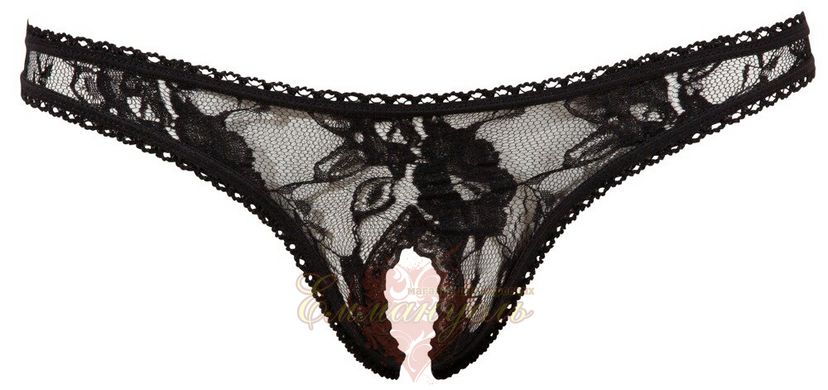 Women's Thong - 2320002 Lace G-string Black, XL