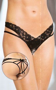 Women's panties - Thongs 2438 Black, S/M 5591243816 &mdash; photos