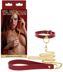 Ошейник с кольцом и поводком - Taboom O-Ring Collar and Chain Leash