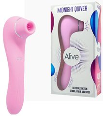 Vibrator and vacuum stimulant - Alive Midnight quiver Pink - toy 2 in 1