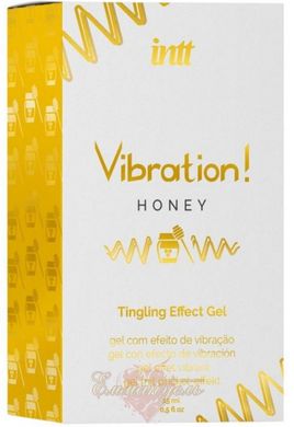 Liquid vibrator - Intt Vibration Honey (15 ml), thick gel, very tasty, lasts up to 30 minutes