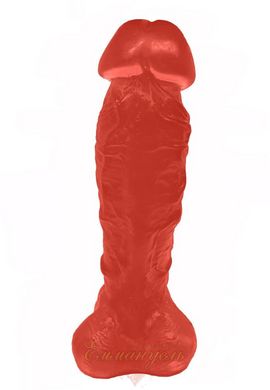 Крафтовое мыло-член с присоской Чистый Кайф Red size XL натуральное