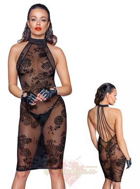 Платье полупрозрачное - F240 Noir Handmade, черное, L