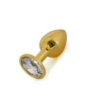 Butt plug - Gold Metal Diamond, M