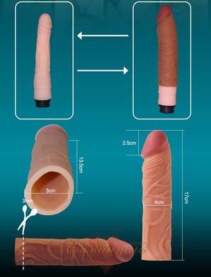 Lengthening Penis cap - Add 1" Pleasure X Tender Penis Sleeve