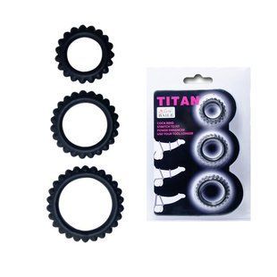 Ерекційні кільця - TITAN cock ring set pink 6603BI0303 фото
