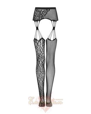 Erotic bodystocking tights Obsessive S821 with garter belt and snake pattern, one size SO8162 &mdash; photos