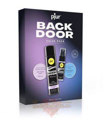 Подарунковий набір Pjur Back Door Value Pack, силіконова змазка 100 мл і розслаблювальний спрей 20 мл SX0672 фото