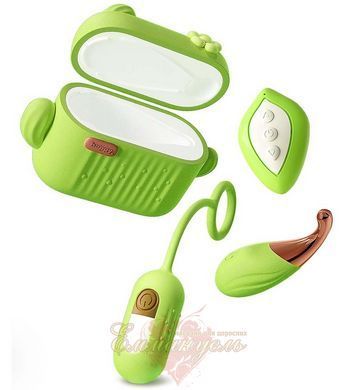 Mini vibrators in a charging case - Blush Play with Me with remote, green BL70483SH &mdash; photos