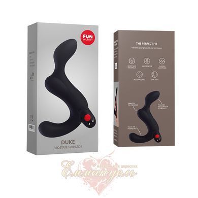 Массажер простаты - Fun Factory DUKE black, стимуляция промежности, съемный виброшар SX0970 фото