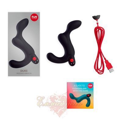 Массажер простаты - Fun Factory DUKE black, стимуляция промежности, съемный виброшар SX0970 фото