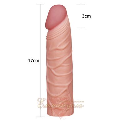 Удлиняющая насадка на пенис - Add 1" Pleasure X Tender Penis Sleeve