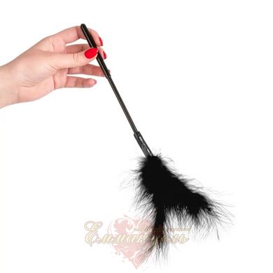 Tickle - DS Fetish Feathers black feathers on a long handle 40cm