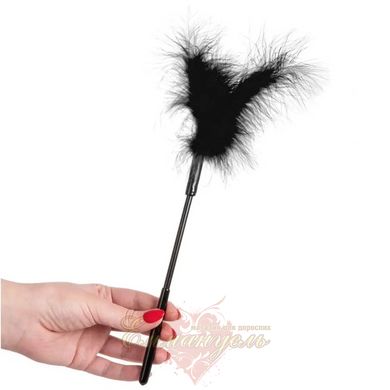 Tickle - DS Fetish Feathers black feathers on a long handle 40cm