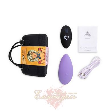 Вибратор в трусики - FeelzToys Panty Vibrator Purple с пультом ДУ, 6 режимов работы, сумочка-чехол