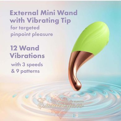 Mini vibrators in a charging case - Blush Play with Me with remote, green BL70483SH &mdash; photos