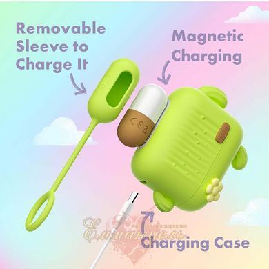 Mini vibrators in a charging case - Blush Play with Me with remote, green BL70483SH &mdash; photos