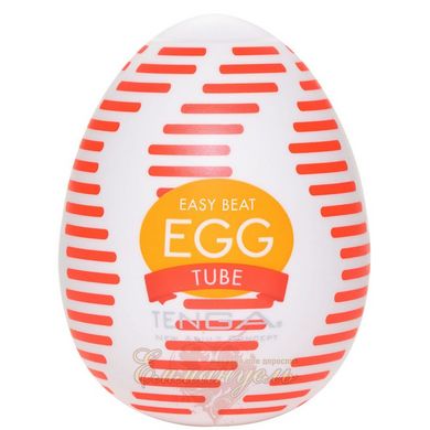 Мастурбатор - Tenga Egg Tube, рельеф с продольными линиями