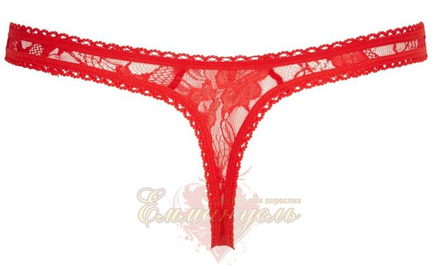 Women's Thong - 2320002 Lace G-string, red, S