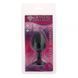 Анальна пробка - Black Silicone Topaz, M 281275 фото 2