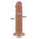 Фаллоимитатор Sliding-skin Dual Layer Dong 8" коричневый 6452LV317306 фото 3