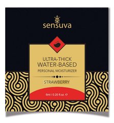 Густе змащення на водній основі - Sensuva UltraThick Water-Based Strawberry (6 мл) без парабенів