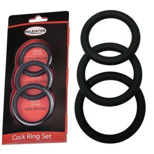 MALESATION Cock Ring Set (O 4,00 cm, 4,50 cm, 5,00 cm) 614000031513 &mdash; photos