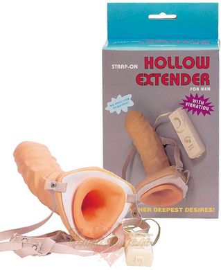 Vibrating Hollow Extender Strap-On.