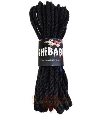 Feral Feelings Shibari Rope Jute Rope, 8 m Black