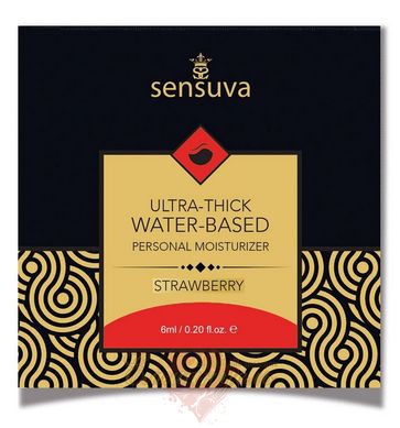 Густая смазка на водной основе - Sensuva UltraThick Water-Based Strawberry (6 мл) без парабенов