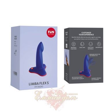 Фаллоимитатор - Fun Factory LIMBA FLEX S, синий, гибкий, с эффектом памяти, подходит для точки G SX0994 фото