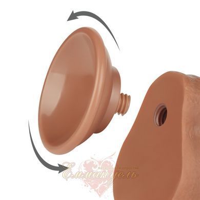 Фалоімітатор Sliding-Skin Dual Layer Dong 7" Brown з реалістичною текстурою та подвійним шаром 6452LV317301 фото