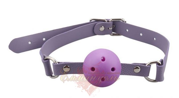 Breathable ball gag plastic, violet
