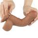 Фалоімітатор Sliding-Skin Dual Layer Dong 7" Brown з реалістичною текстурою та подвійним шаром 6452LV317301 фото 5