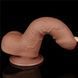 Фалоімітатор Sliding-Skin Dual Layer Dong 7" Brown з реалістичною текстурою та подвійним шаром 6452LV317301 фото 14
