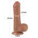 Фалоімітатор Sliding-Skin Dual Layer Dong 7" Brown з реалістичною текстурою та подвійним шаром 6452LV317301 фото 4