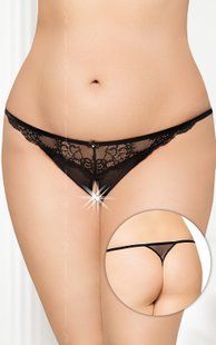 Женские стринги - G-string 2434 - Plus Size - black, XL-XXXL 55912434111 фото