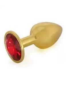 Butt plug - Gold Metal Red, M