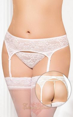 Belt for stockings - Garterbelt 3316, Plus Size white 3XL
