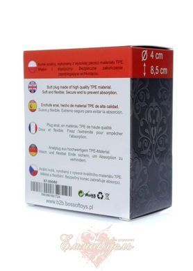 Анальна пробка Bubble plug medium чорна, TPE, 8,5&times;4 см 62530067-00060 фото