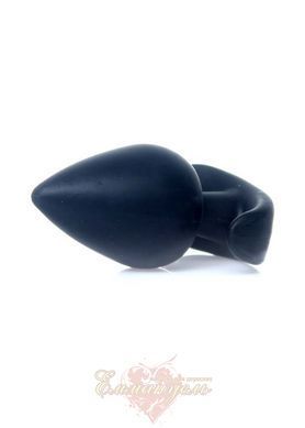Анальна пробка Bubble plug medium чорна, TPE, 8,5&times;4 см 62530067-00060 фото
